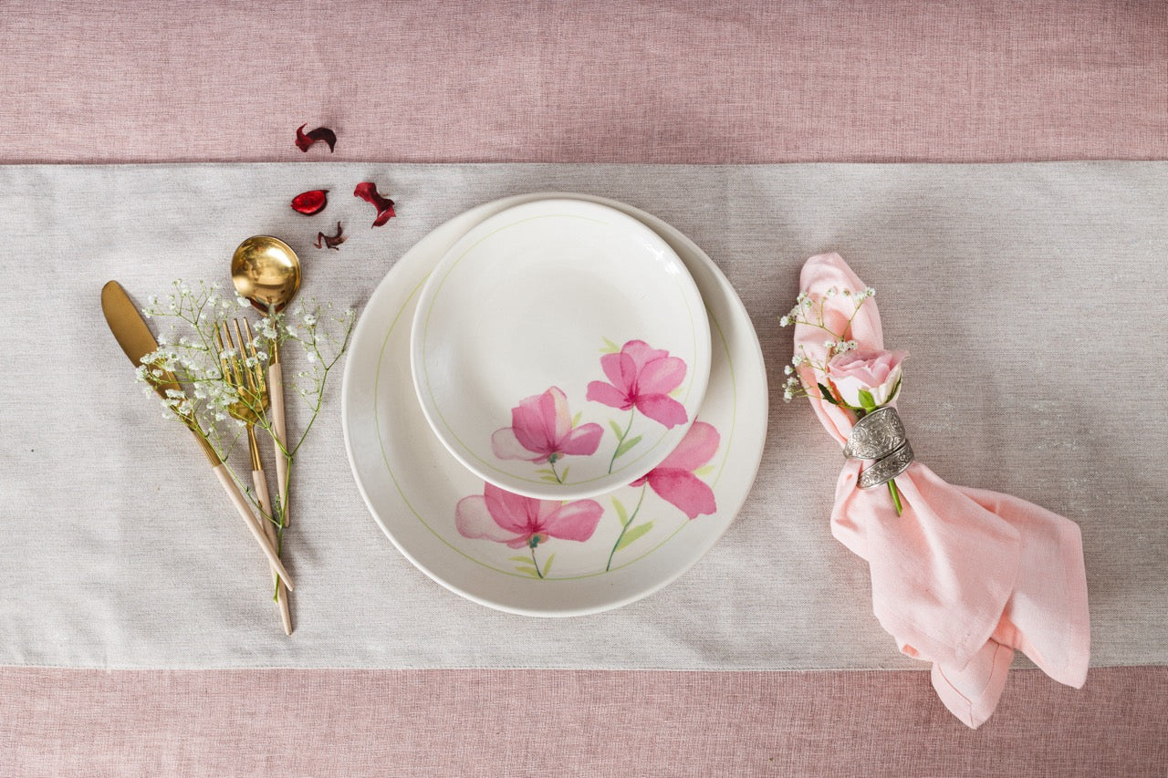 कुमुद set of 4 Quarter Plates