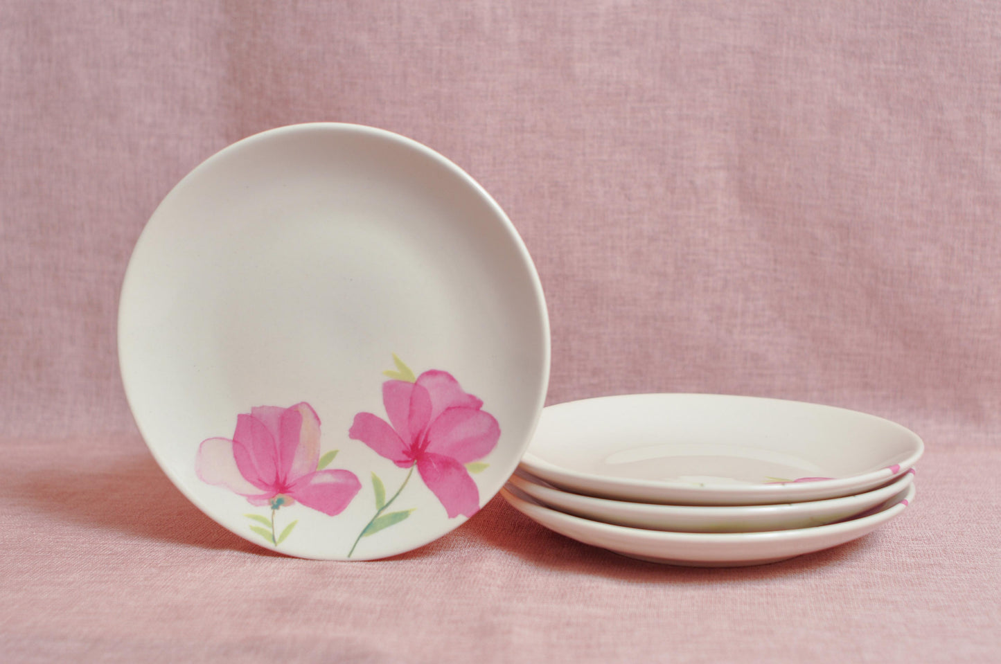 कुमुद set of 4 Quarter Plates